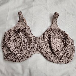 Bali Leopard Print Underwire Minimizer Bra With Lace Insets  40DDD